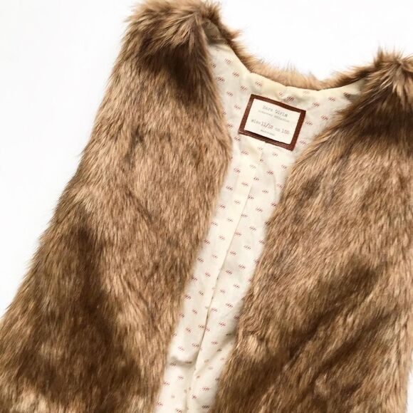 Zara faux fur lined vest VGUC  11-12Y - Picture 2 of 6